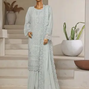 Sadabahar Luxury Embellished Chiffon Suit