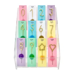 Heart - Mini Gold Number Sparkle Candle