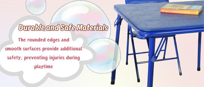 【Deals For You Days】Homy Casa Kids 5-Piece Folding Activity Table and Chair Set - Lightweight, Multi-Color, Perfect for Playrooms& Home Use Furniture Storage