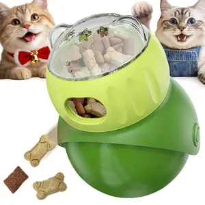 KADTC Wobble Cat Treat Dispenser Toy U.S. Brand & Design for Indoor Cats Enrichment Ball Kitten Kibble Dispensing Food Balls Slow Feeder Toys Kitty Interactive Stimulating Toys