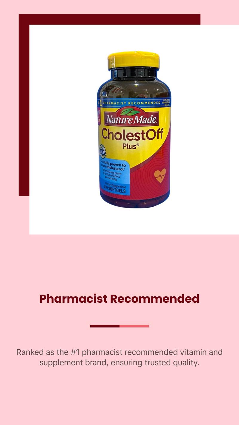 Nature Made CholestOFF Plus, 210 Softgels Supplement Healthcare Vitamin Edible Fitness Dietary Nature Made CholestOFF Plus, 210 Softgels Supplement Healthcare Vitamin Edible Fitness Dietary