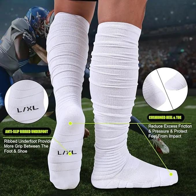2 pairs of non-slip cotton soccer socks, men's and women's sports socks, extra long knee-high soccer socks This is a perfect Valentine's Day gift for your man.