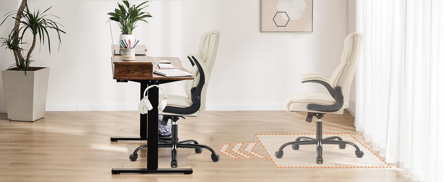 Furnest Indoor Furniture Chairs Computer Gaming Chair, Ergonomic Office Chair Heavy Duty Task Desk Chair with Flip-up Arms, PU Leather, Adjustable Swivel Rolling Chair with Wheels Furnest Indoor Furniture Chairs Computer Gaming Chair, Ergonomic Office Chair Heavy Duty Task Desk Chair with Flip-up Arms, PU Leather, Adjustable Swivel Rolling Chair with Wheels