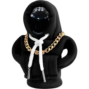 Gear Shift Hoodie, Funny Car Gear Shift Cover, Cute Car Shift Knob Hoodie, Automotive Interior Accessories, Universal Fit Knob Cover Gift (Black)