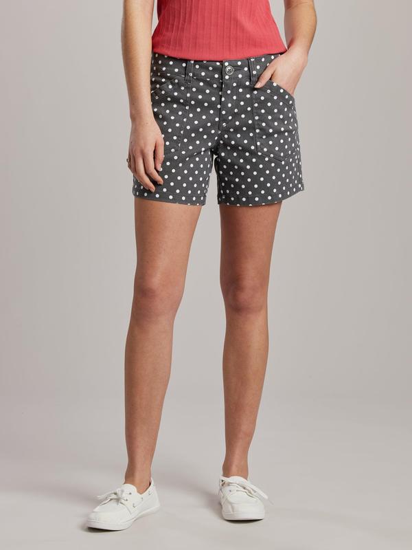 UNIONBAY Men's Alix 5-in Printed Stretch Shorts, Cotton-Spandex Bottom, Button Closure, With Pockets