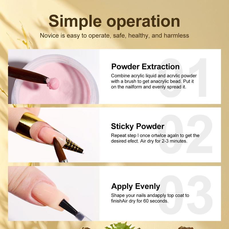 Cutics Acrylic Nail Kit for Beginners Professional Set with Nude Powder Gel Polish Glitter Decorations Gift for Women Manicure Tools & Essentials