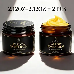 Beef Tallow for Skin, Whipped Tallow Honey Balm for Face -Fed Beef Tallow & Raw Wild Honey - Organic Moisturizer for Soft, Smooth Skin- Light Scent, Moisturizing Natural Formula For All Skin Type