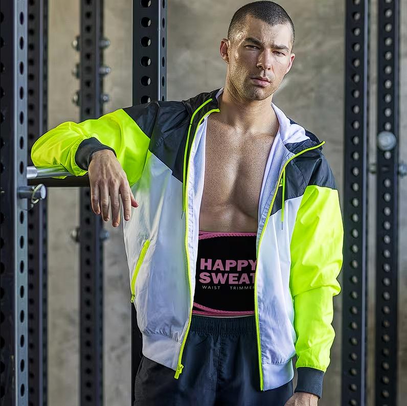 Happy Sweat Waist Trimmer for Women and Men - Sweat Band Waist Trainer for High-Intensity Training & Workouts