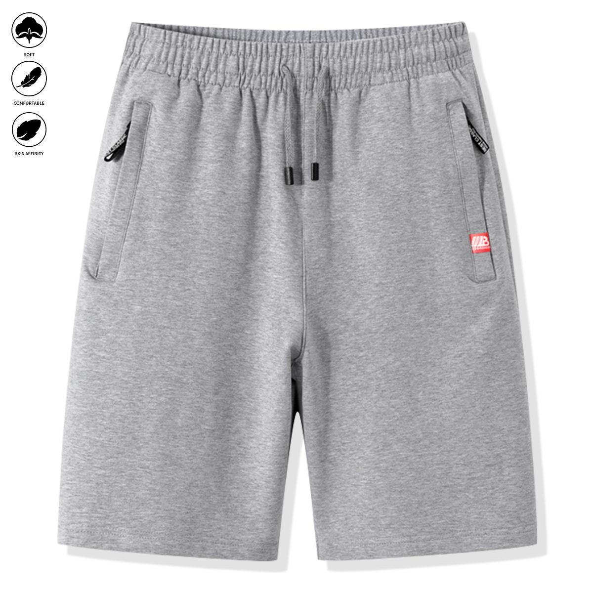 4-Piece Men's Casual Breathable Summer Sports Shorts with Pullstring and Zipper for Beach Outdoor Activities Cycling Daily Wear