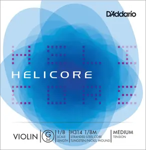 D'Addario Helicore Violin Single G String, 1/8 Scale, Medium Tension