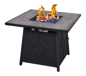 HEATMAXX Gas Square Tabletop Fire Pit