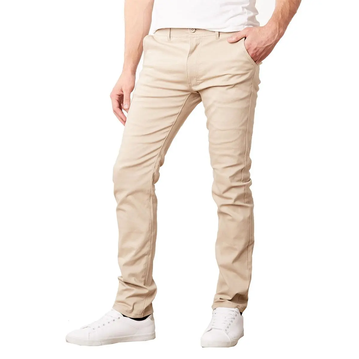 Men's Slim Fit Cotton Stretch Classic Chino Pants (Sizes, 30-40) streetwear stylish trending now year round bottoms elevated basics all day comfort timeless must have everyday essential