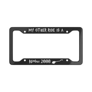 My Other Ride Is A Nimbus 2000 License Plate Frame, Nimbus 2000 Number Plate Frame, Wizard and Witch Magic Broomstick, Nimbus Racing Broom