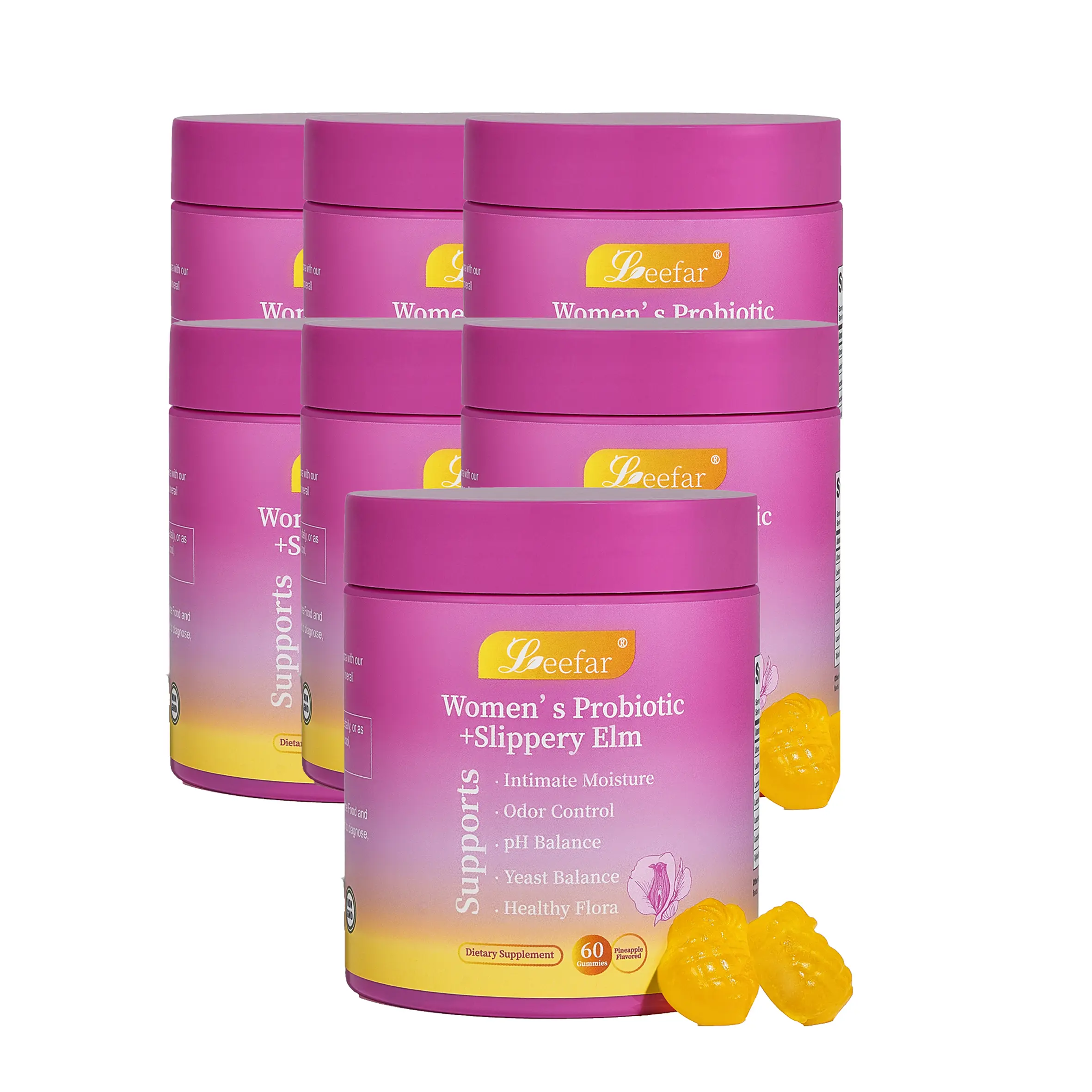 【7 Bottle Bundle】LEEFAR Her Juicy Feminine Probiotics Gummies
