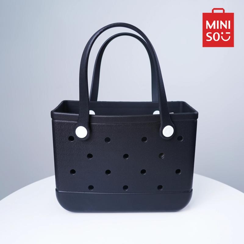 Miniso Classic Hollow EVA Beach Basket Tote Bag Fashionable Lunch Handbag Perfect For Beach Vacation Travel And Holiday Essentials