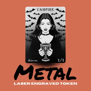 Metal Vampire Token – Laser-Engraved MTG Token