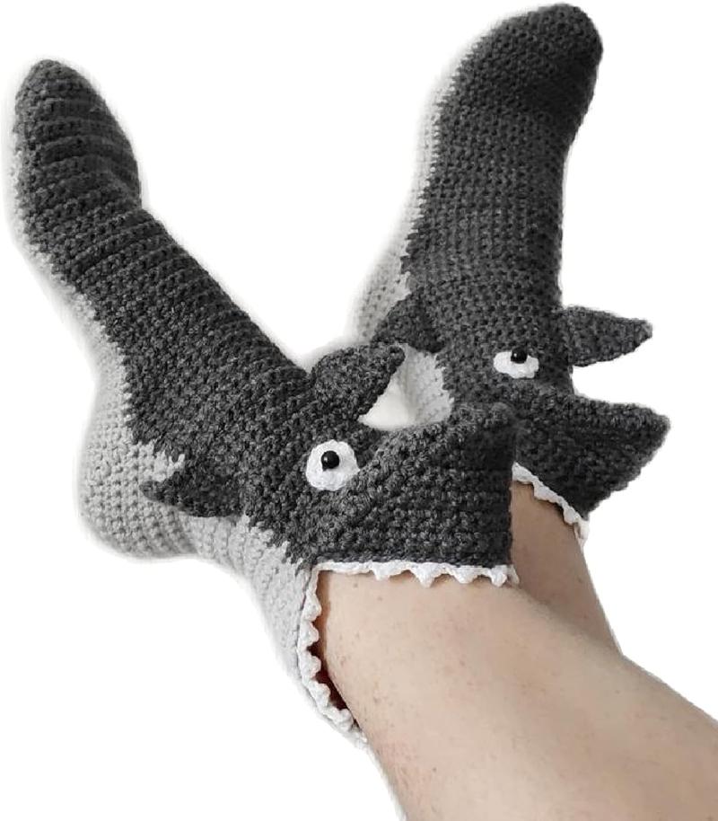 Funny Animal Knit Socks – 3D Crocodile, Shark & Dinosaur Design – Cozy Winter Warm Novelty Socks for Men & Women, Soft Casual Indoor Socks, Perfect for Christmas Gifts & Home Wear