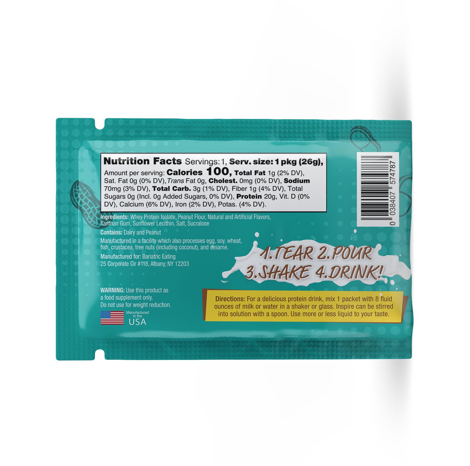 Inspire Peanut Butter Cookie Protein Powder by Bariatric Eating