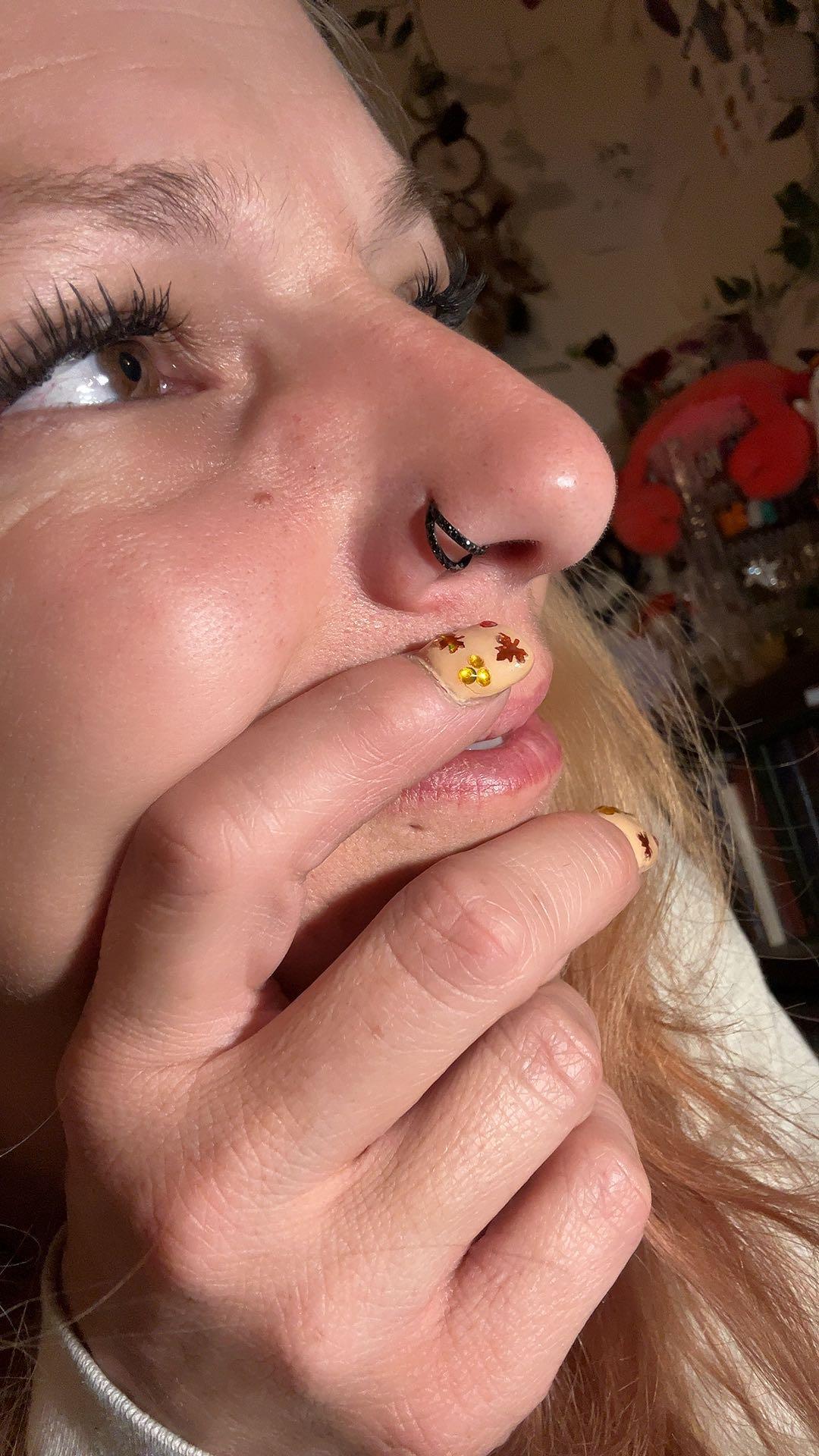 Oufer 20G AAA+ Grade CZ Hinged Double Row Nostril Piercing Nose Ear Hoop Ring 316L Stainless Steel 5mm-12mm Inner Diameter Cubic Zirconia Jewelry