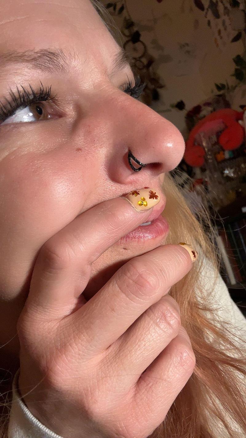 Oufer 20G AAA+ Grade CZ Hinged Double Row Nostril Piercing Nose Ear Hoop Ring 316L Stainless Steel 5mm-12mm Inner Diameter Cubic Zirconia Jewelry