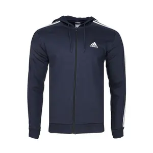 adidas Mens Essentials Fleece 3-Stripes Hoodie Casual Outerwear Casual - Grey