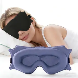 Sleep Mask for Side Sleeper Complete Light Blocking 3D Sleeping Eye Mask Soft Breathable Eye Cover for Women Men Relaxing Zero Pressure Night Blindfold