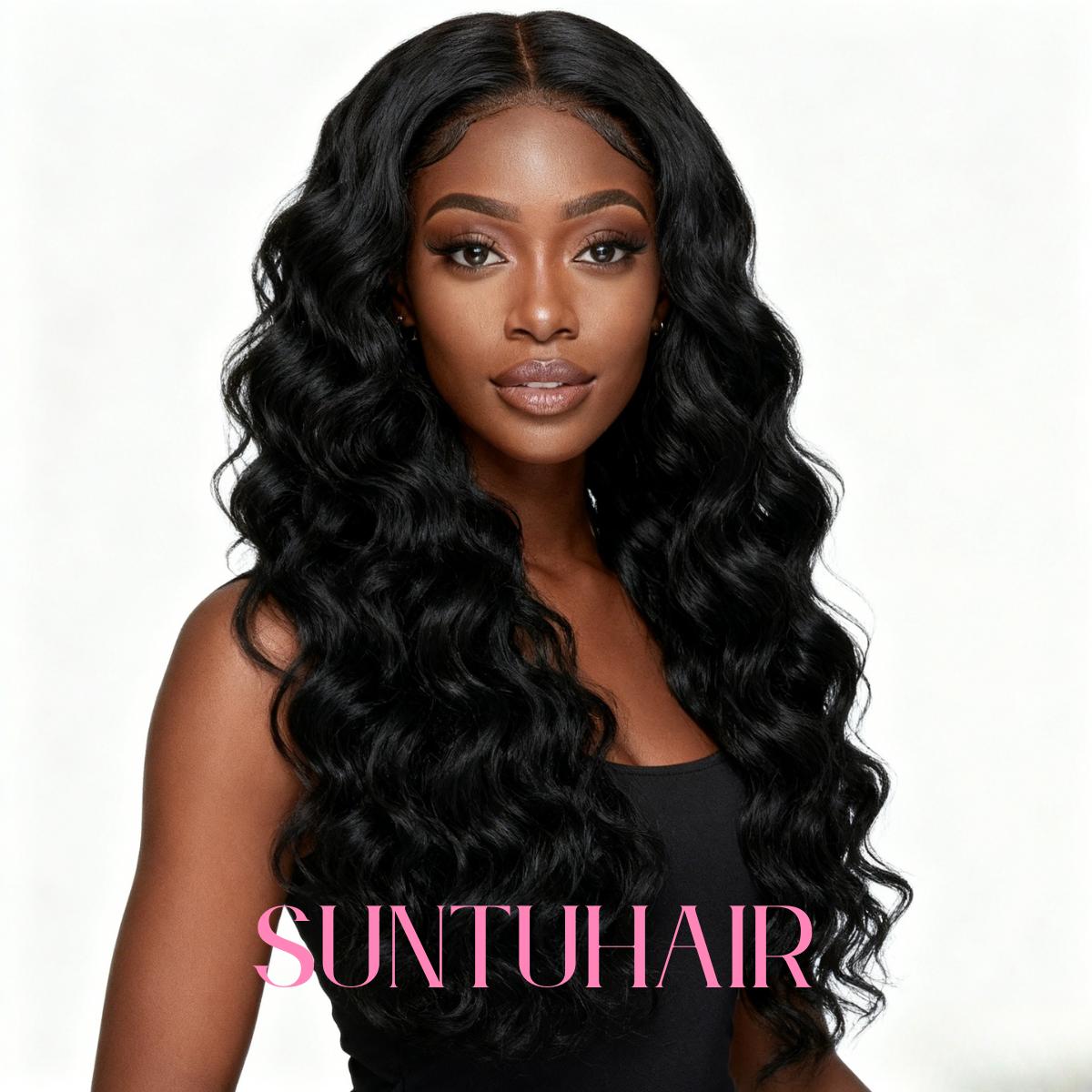 [30inch=$86] 5x5 Glueless Wig Body Wave 100% Human Hair Wigs Wear and Go Wigs Natural Black, 5x5 Pre-Cut HD Lace Closure Wig Pre-Plucked Hairline, Affordable Human Hair Wigs For Black Women