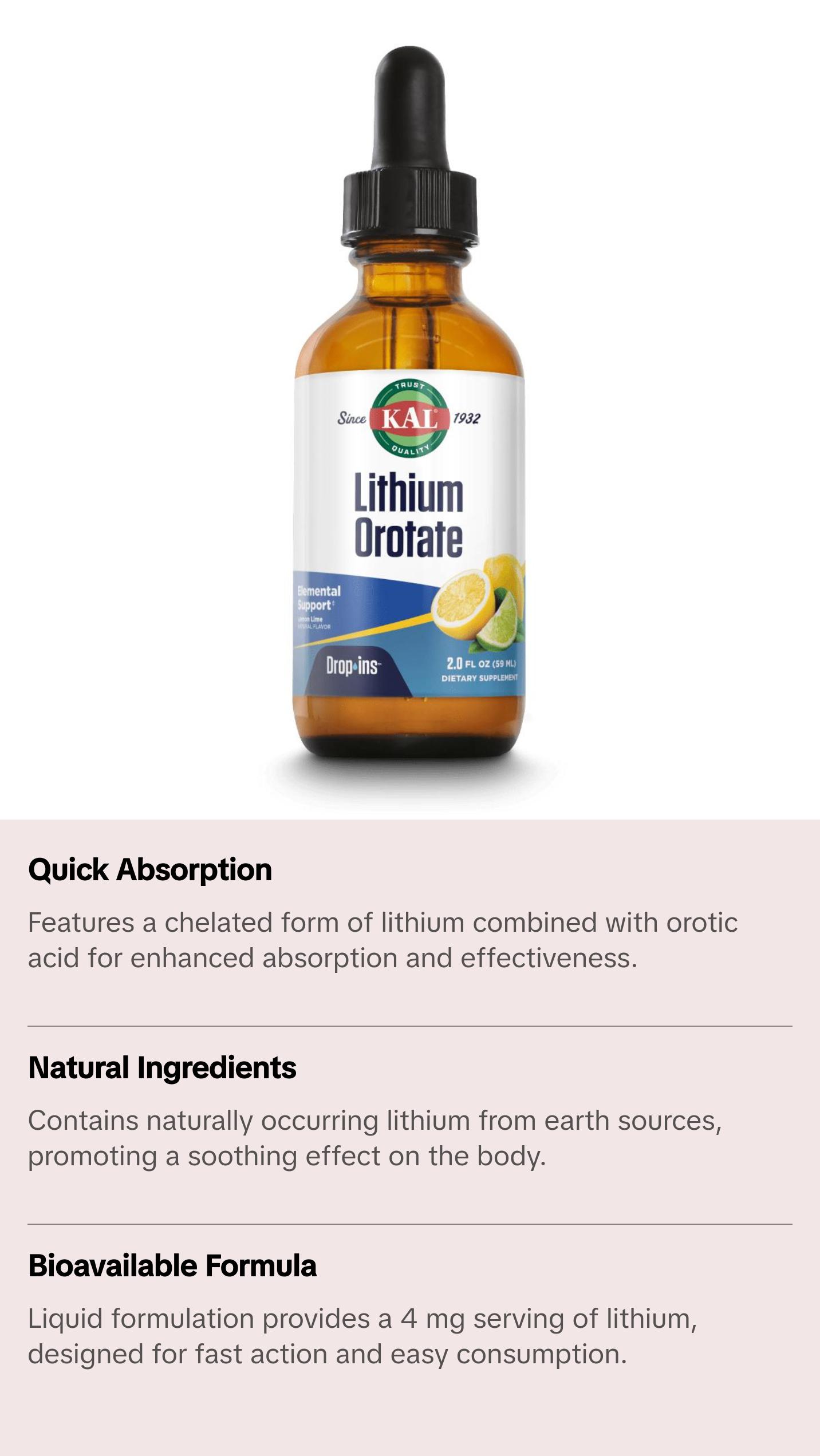 Lithium Orotate DropIns™ Lemon Lime