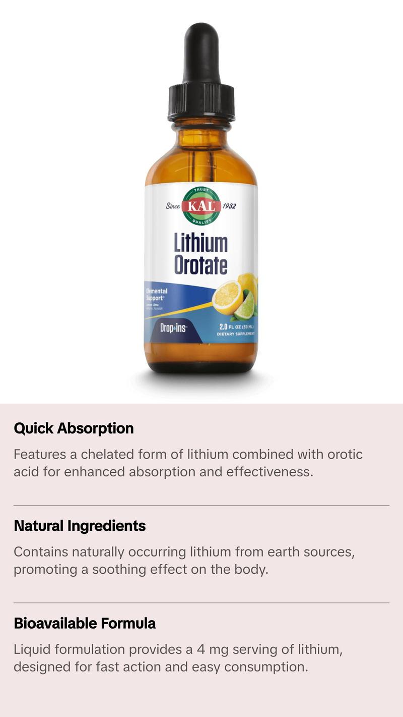 Lithium Orotate DropIns™ Lemon Lime