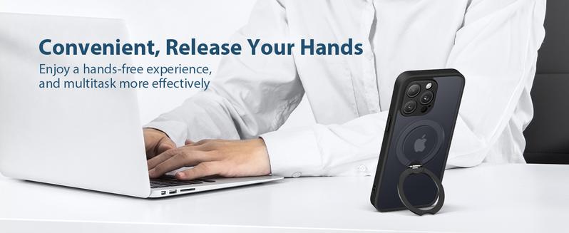 360° Spin Invisible Stand Phone Case with All-around Protection,Magnetic Wireless Military-Grade Shockproof MagSafe for iPhone 17 pro max cases 16 15 14 13 Pro