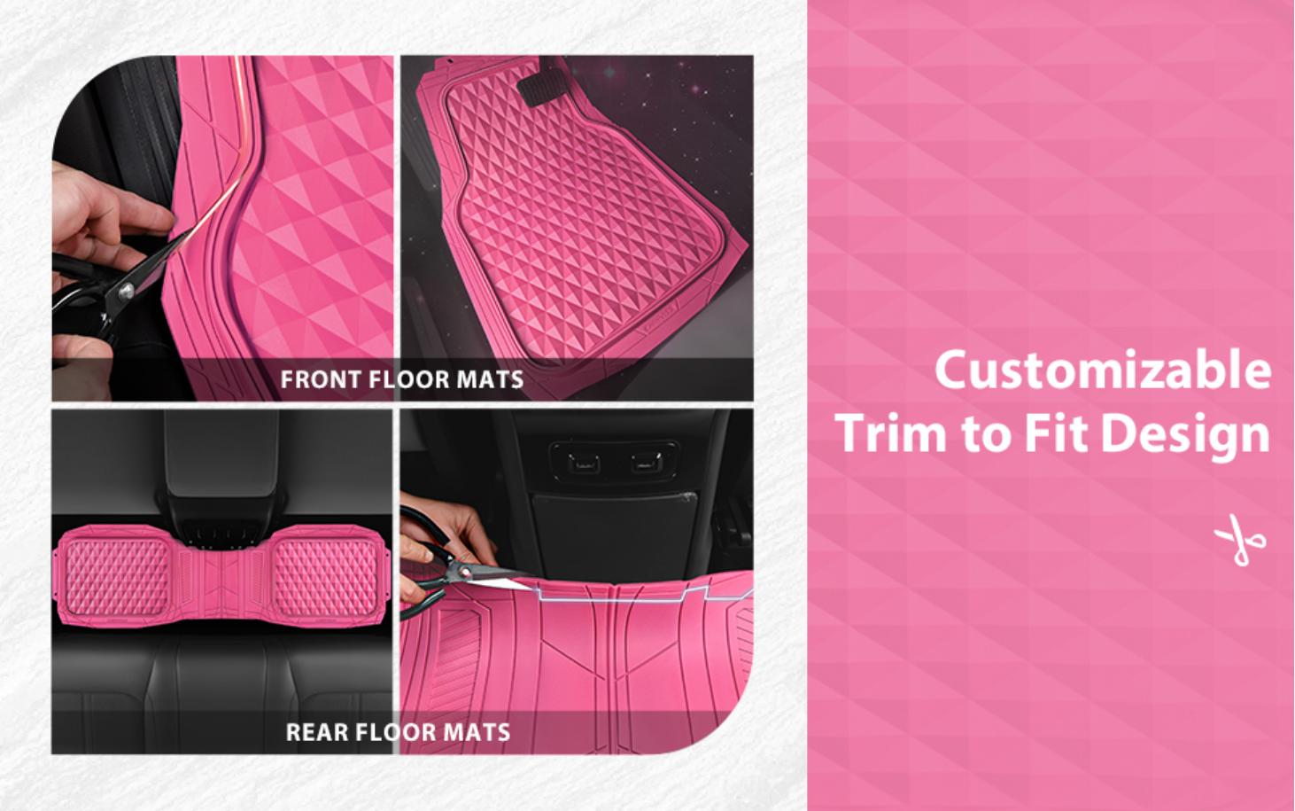 CAR PASS 3pcs Heavy Duty Rubber Car Mats, Deep Dish All-Weather Floor Mat for Car Full Set Durable Anti-Slip 3D Rhombus Waterproof Trim to fit Liner Universal Fit Automotive,Sedan,SUV,Truck Vehicle Carbon CAR PASS 3pcs Heavy Duty Rubber Car Mats, Deep Dish All-Weather Floor Mat for Car Full Set Durable Anti-Slip 3D Rhombus Waterproof Trim to fit Liner Universal Fit Automotive,Sedan,SUV,Truck Vehicle Carbon