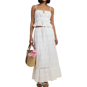 Wild Garden Embroidered Lace Skirt Set