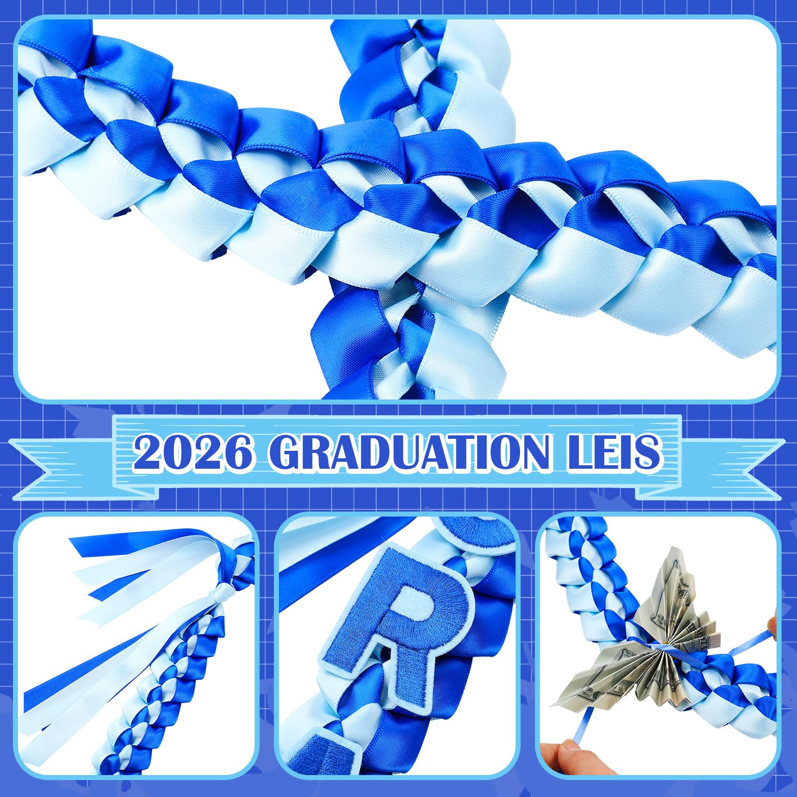 Kids Graduation Leis Class of 2026 Necklace Ribbon Leis 47 inches Double Braided Preschool Graduation for Preschool Kids Students Teachers Boys Girls for Graduation Ceremony Party Celebration Graduation Campus Supplies Pretty Bracelet Costume Kids Graduation Leis Class of 2026 Necklace Ribbon Leis 47 inches Double Braided Preschool Graduation for Preschool Kids Students Teachers Boys Girls for Graduation Ceremony Party Celebration Graduation Campus Supplies Pretty Bracelet Costume