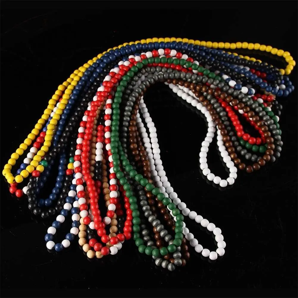 Longline Wooden Bead Necklace for Women and Men, 8mm Handmade Chunky Strand, Natural Beaded Jewelry for Casual Wear, Necklace For Casual Wear, Men's Accessories, Casual Events
