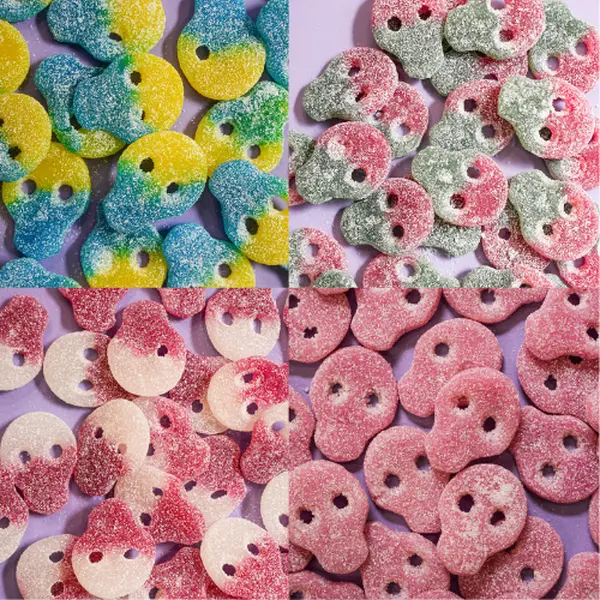Mathijis Sour Skull Mix Gummies | Sweet & Sour Bold Flavored Gummy Candy -  Assorted Swedish Fruit Chew Candy Snacks for Kids & Adults - Perfect for On-the-Go Snacking, Everyday Sharing & Gifting