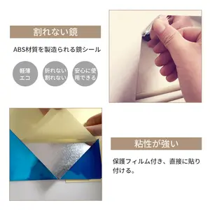 New Arrival 16Pcs Square Mirror Tile Wall Stickers 3D Decal Mosaic Home US