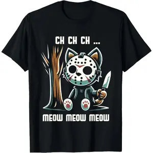 Vintage Cat Movie Horror TShirt Featuring Lovely Animal Classic Meow Kitten for Men Women Girls and Kids