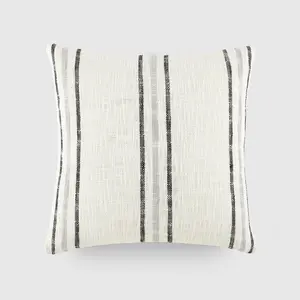 Yarn-Dyed Framed Stripe Throw Pillow
