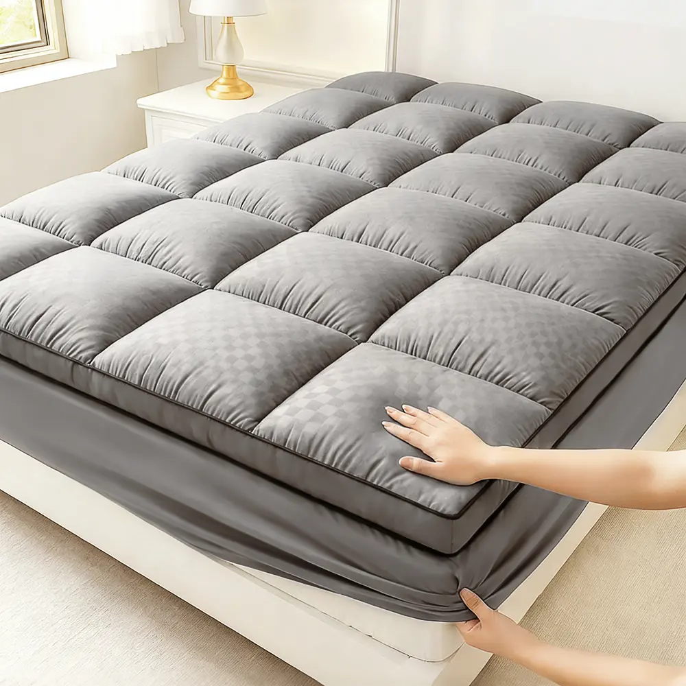 Extra Thick Mattress topper  8-21 Inch Deep Pockets Soft on Skin, Breathable Polyester Machine Washable and Comfortable Cooling Mattress Pad top down-alternative fill mattress protection sohochic