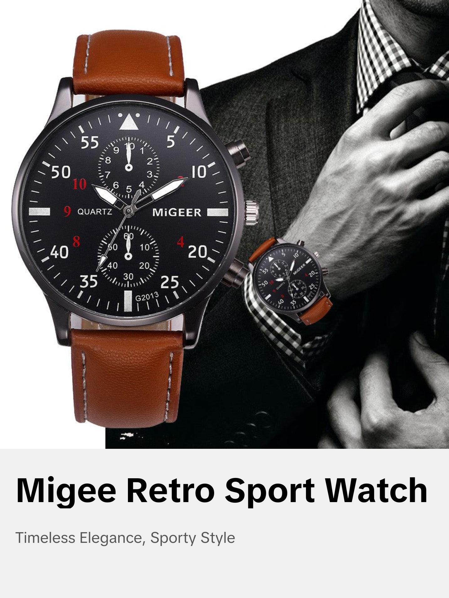 Retro Design Leather Band Watches Men Top Brand Relogio Masculino NEW Mens Sports Clock Analog Quartz Wrist Watches