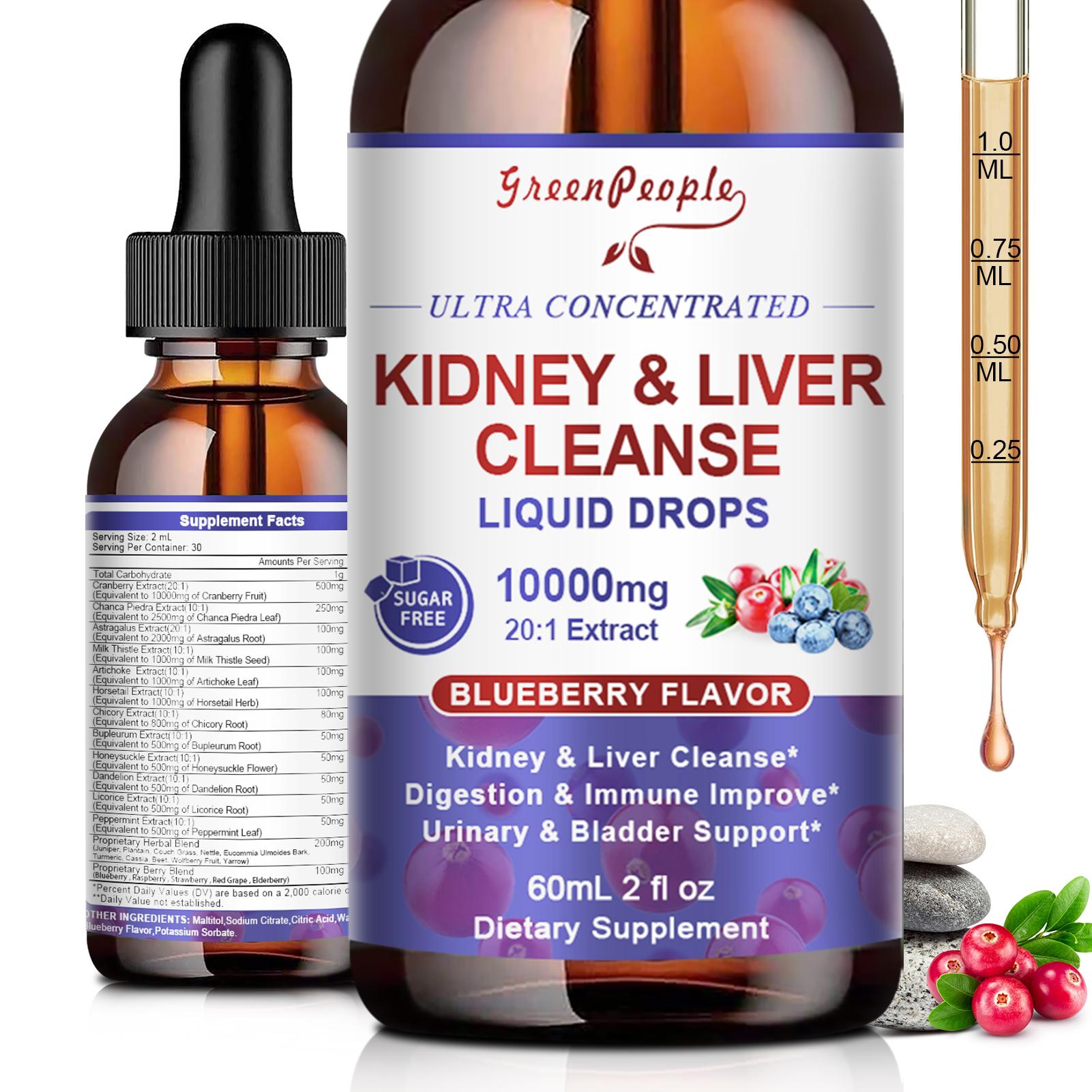 Greenpeople Kidney Cleanse Detox & Repair Drops, 27-in-1, Cranberry Extract & Chanca Piedra,Urinary Tract&Liver Cleanse - Vegan Supplement Greenpeople Kidney Cleanse Detox & Repair Drops, 27-in-1, Cranberry Extract & Chanca Piedra,Urinary Tract&Liver Cleanse - Vegan Supplement