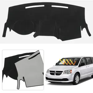 Canvcle Custom Fit Dash Cover for Dodge Grand Caravan 2011-2020(SE,SXT,GT) & Chrysler Town Country 2011-2016 Non-Slip Dashboard Mat with UV Protection Anti-Glare Black