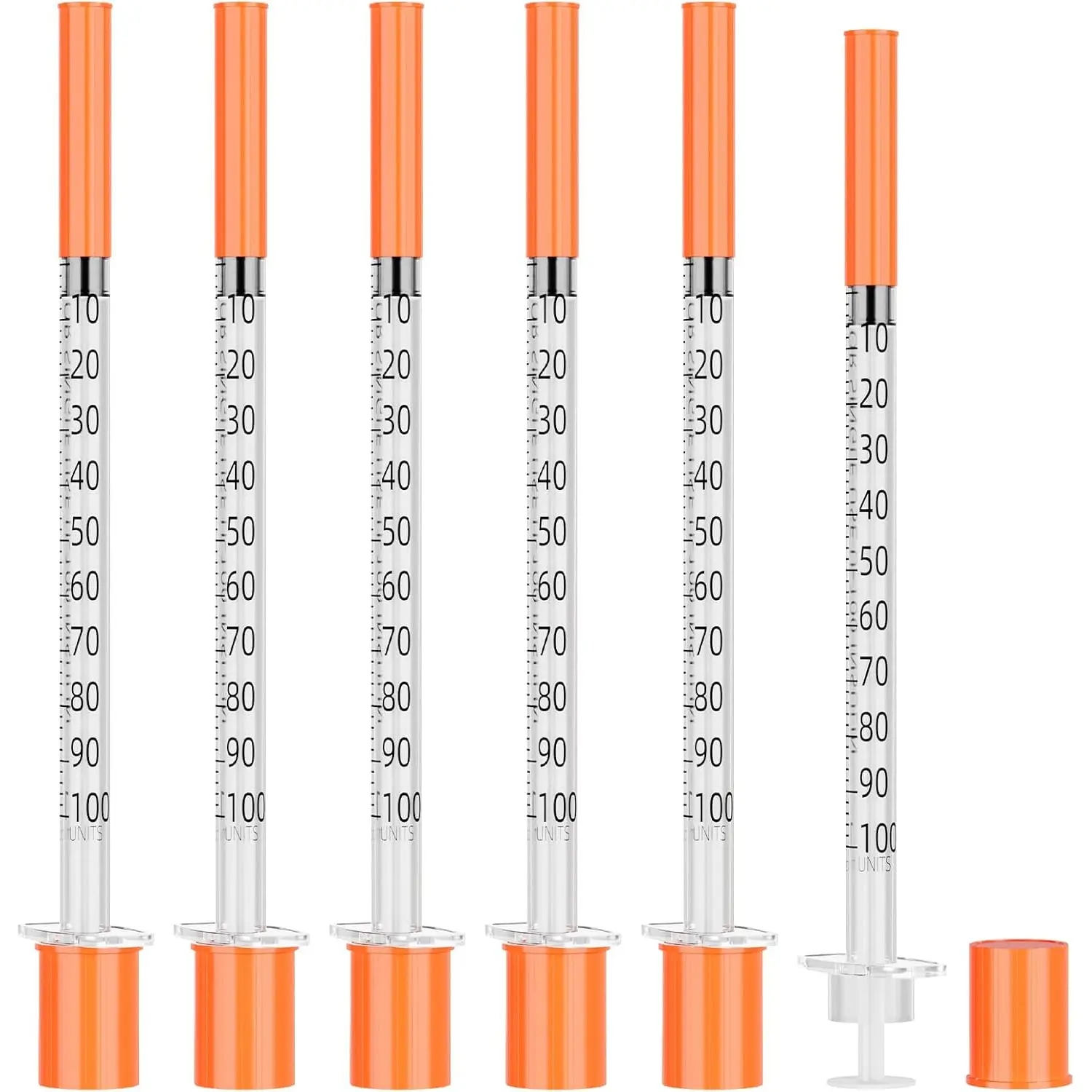 1ml/cc 31G 5/16" (8mm) Syringe, U-100 Disposable Syringes, Individually Wrapped, Pack of 20