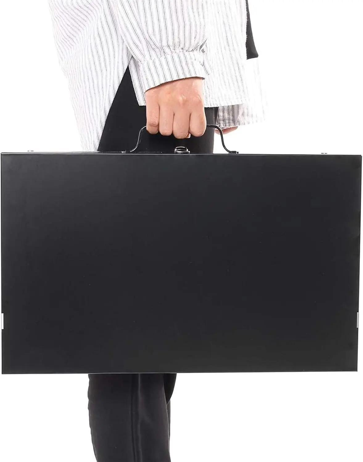 Portable Charcoal Grill Heavy-Duty Cast Iron Adjustable Height Foldable Design with Open Lid Compact Lightweight BBQ Grill for Camping Tailgating Picnics