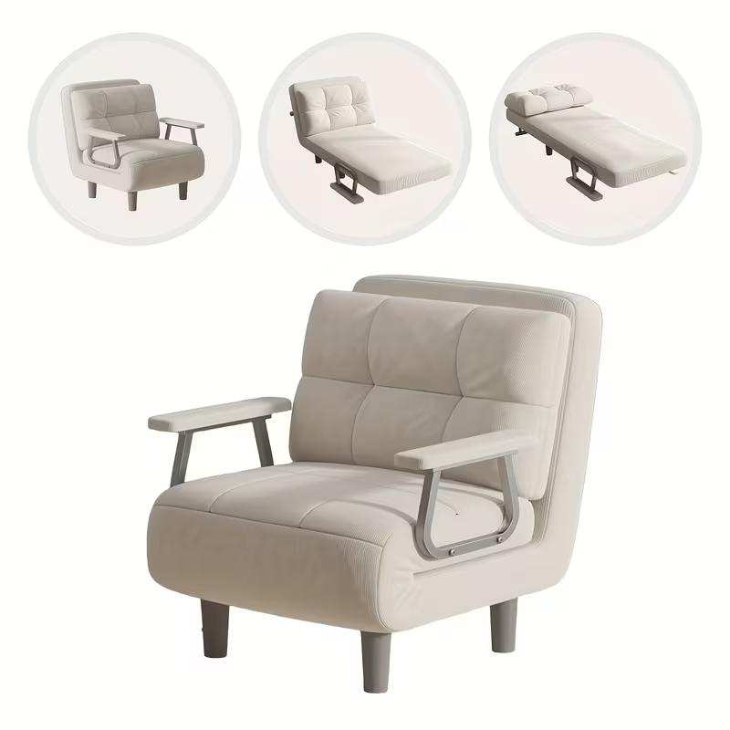 (flash sale home items)A three-in-one convertible sofa bed with a five-position adjustable recliner, corduroy fabric, and a foldable guest bed, suitable for apartments, home offices, and as a Valentine's Day gift. (flash sale home items)A three-in-one convertible sofa bed with a five-position adjustable recliner, corduroy fabric, and a foldable guest bed, suitable for apartments, home offices, and as a Valentine's Day gift.