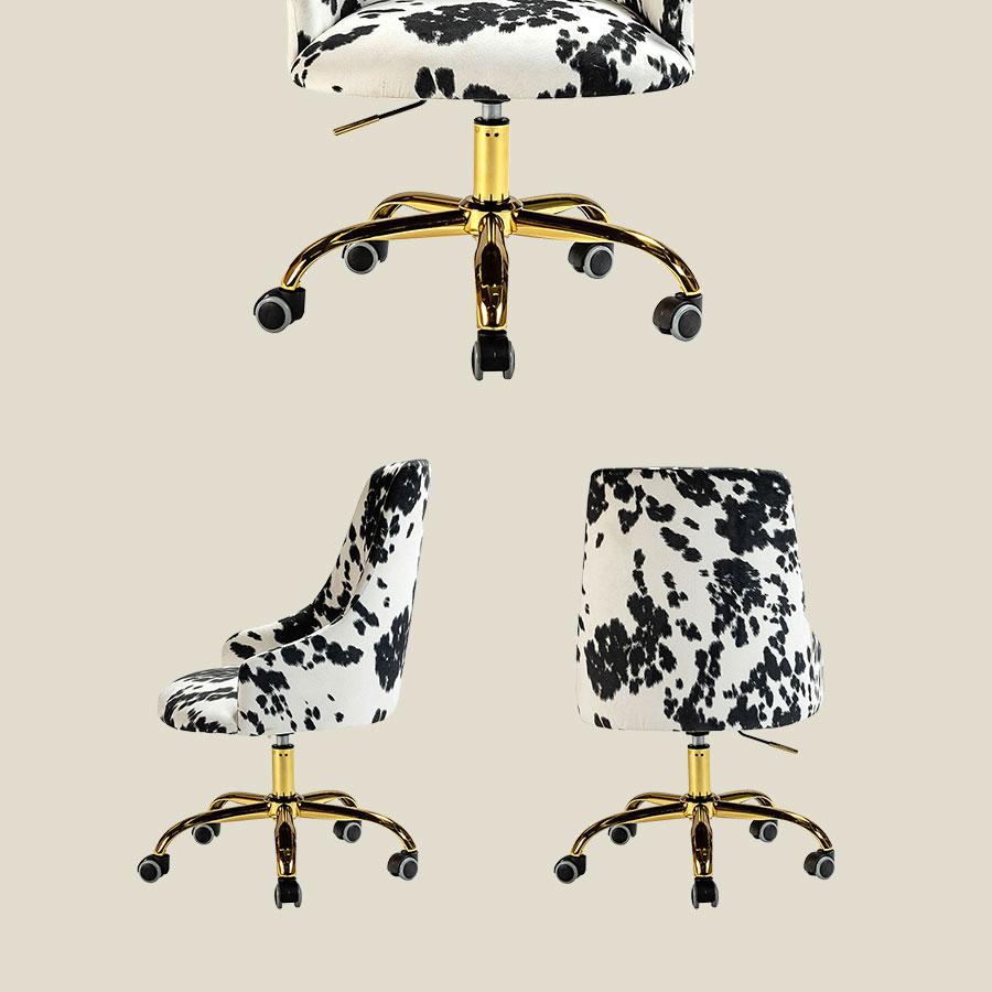 Hulala Brett Fabric Office Chair, ergonomic shape, durable frame, classic design, elegant pattern, Durable metal five-pronged base, height-adjustable, soft filling, bright and colorful finish,all directional wheels