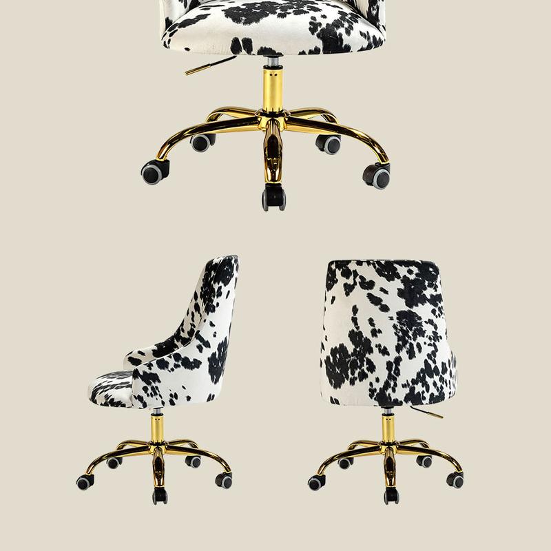 Hulala Brett Fabric Office Chair, ergonomic shape, durable frame, classic design, elegant pattern, Durable metal five-pronged base, height-adjustable, soft filling, bright and colorful finish,all directional wheels