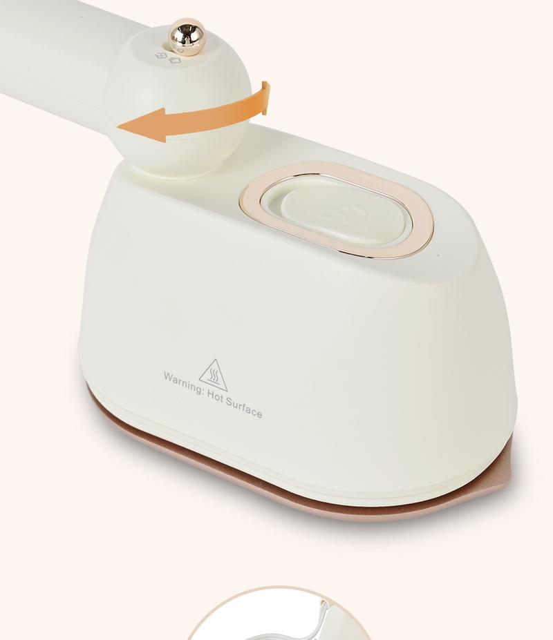 Pukomc Handheld Mini Steam Iron – 1050W, Quick Heat-Up, 180° Handle & Dual Nozzles for Efficient Ironing, Compact & Powerful