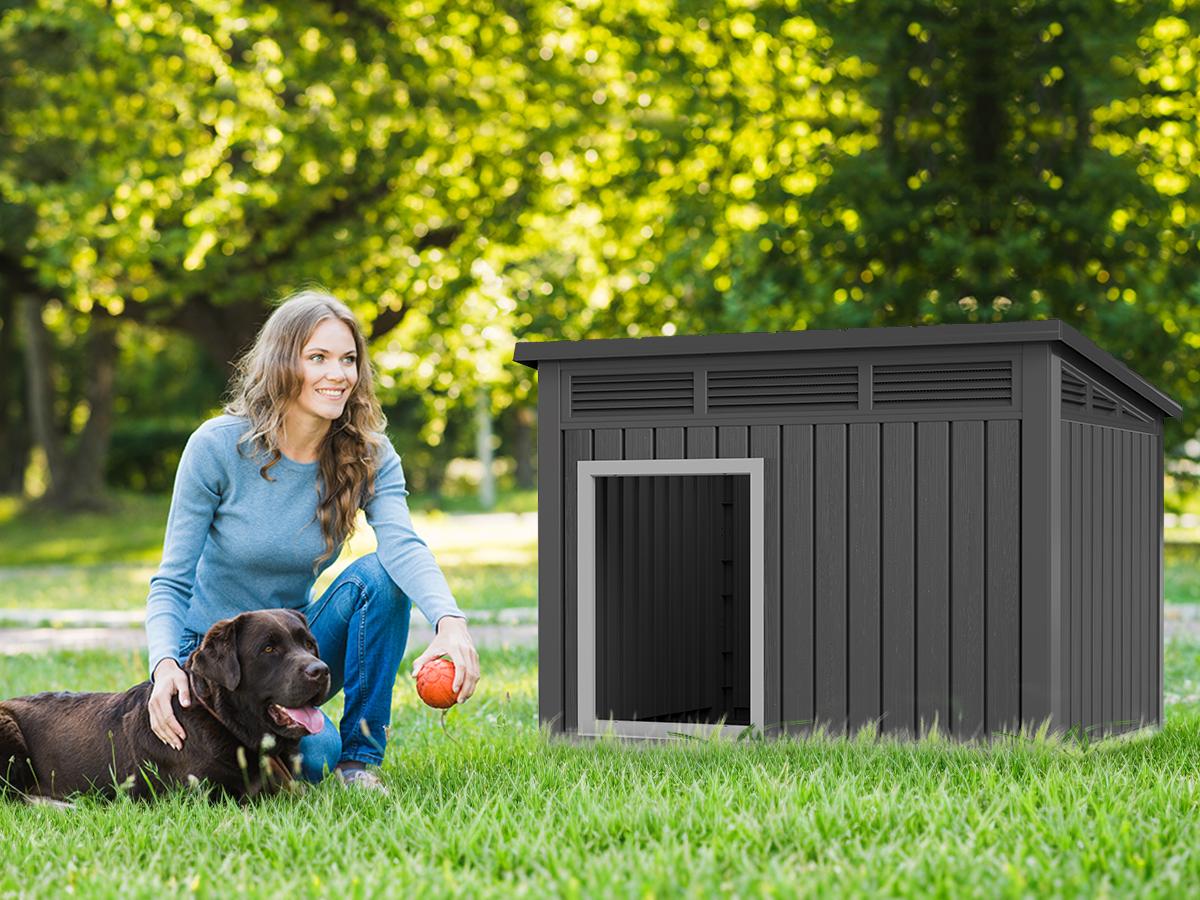 Dog House for Indoor & Outdoor - Weatherproof & Removable Roof, Fits Small to Large Dogs-Best Christmas Gifts. (43.7" L x 34.45"W×7.01"H)