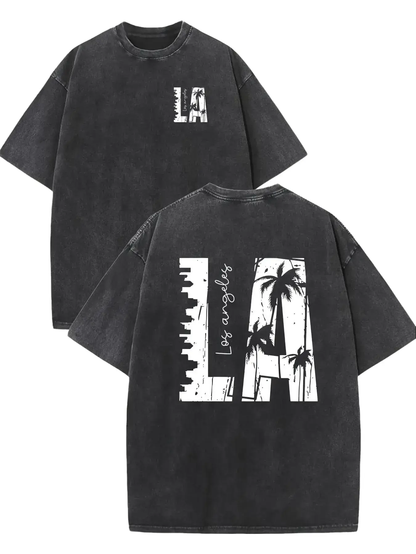 valentine shirts  Vintage Palm Tree Graphic T-Shirt Washed Cotton Short Sleeve Shirt, Double-Sided Retro California Beach Design for Streetwear, Outdoor & Travel, Loose Fit Casual Tee Menswear Tshirt Tropical Crewneck